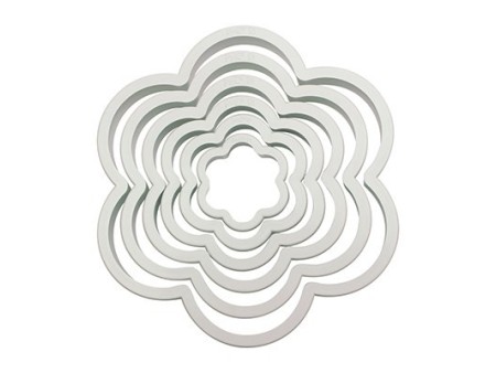 Set tagliapasta fiori, confezione da 6 pz