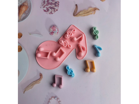 Stampo note musicali - silicone