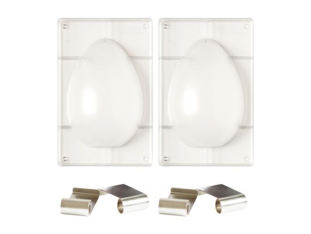 Kit Stampi per Uova di Cioccolato Flat - 250g
