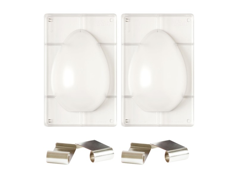 Kit Stampi per Uova di Cioccolato Flat - 250g